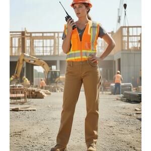 Carharrt Work Pant Women 18 Short Rugged Flex Relaxed fit Tan